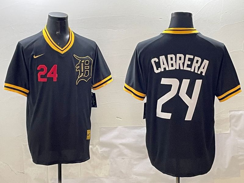 Men Detroit Tigers #24 Cabrera Black Gold Game 2025 Nike MLB Jersey style 4->detroit tigers->MLB Jersey